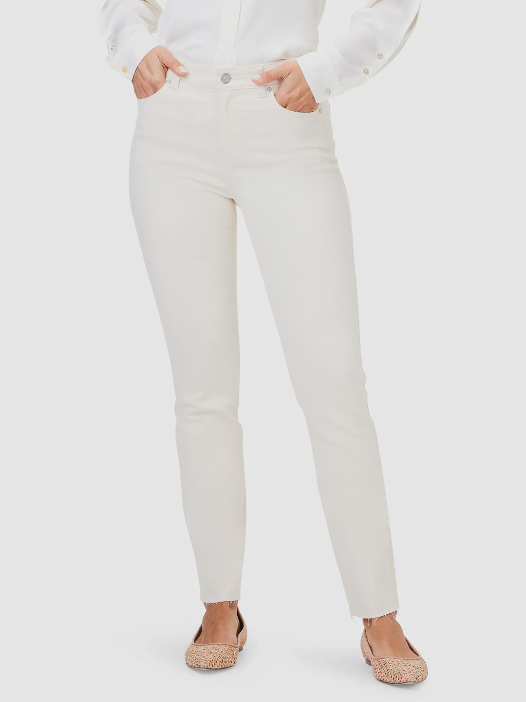 Nic + Zoe 28" Daytrip Straight Ankle Jean in Canvas