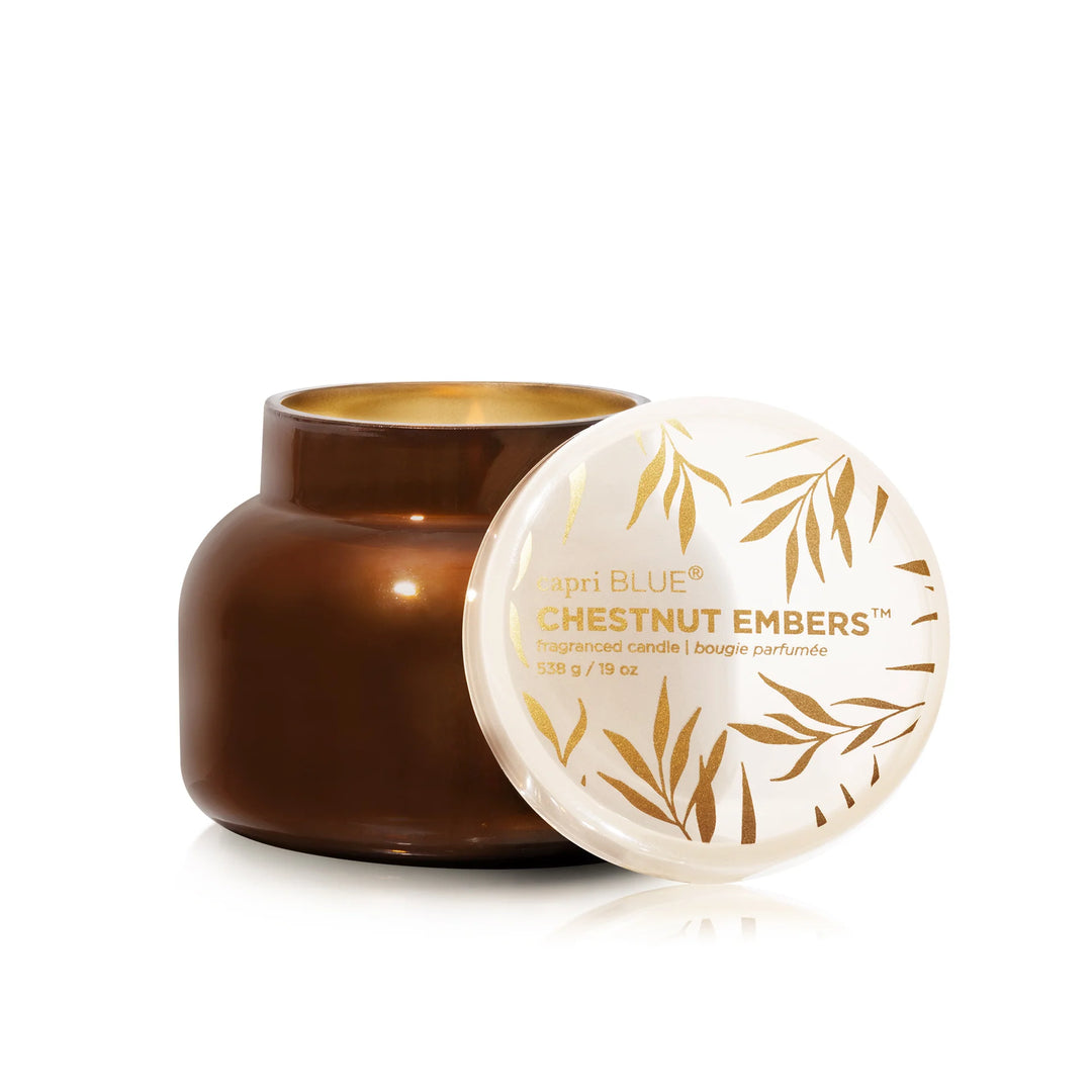 Capri Blue Autumn Glow Chestnut Embers Signature Candle, 19 oz