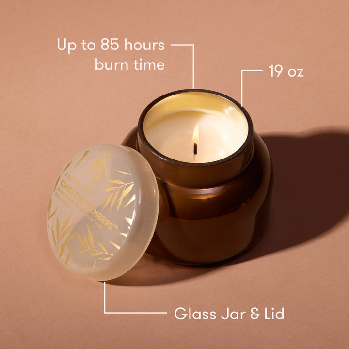 Capri Blue Autumn Glow Chestnut Embers Signature Candle, 19 oz