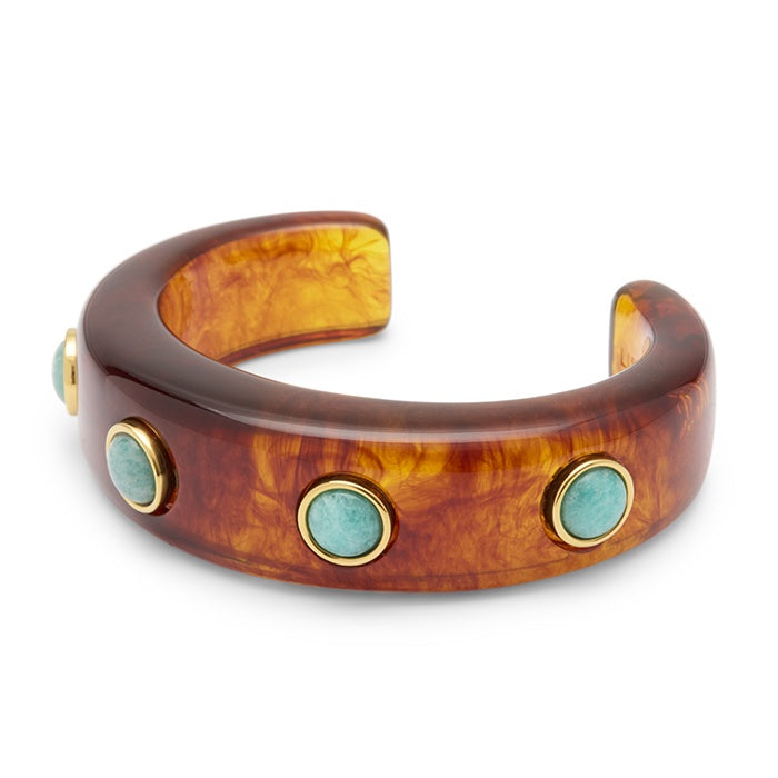 Lucas Jack Tortoise Shell Resin With Amazonite