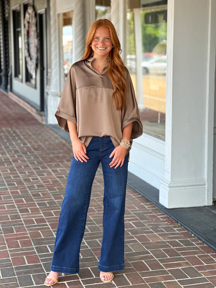 Caught In Time Brown Top