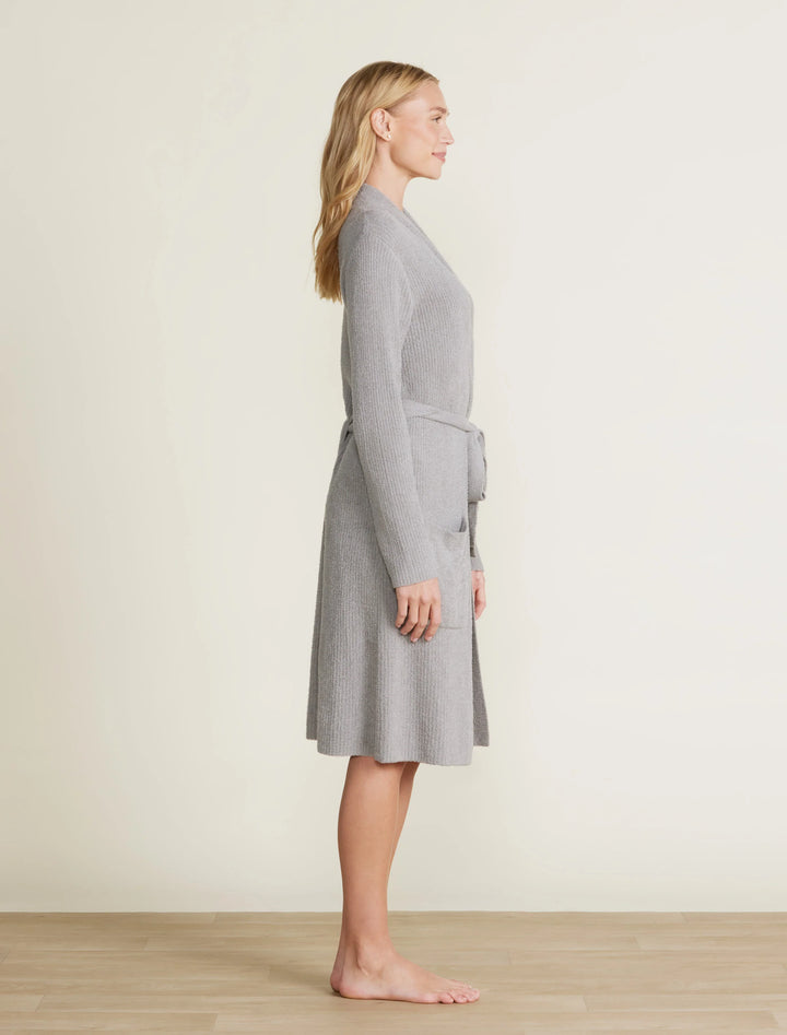 Barefoot Dreams CozyChic Lite® Ribbed Robe in Dove Gray