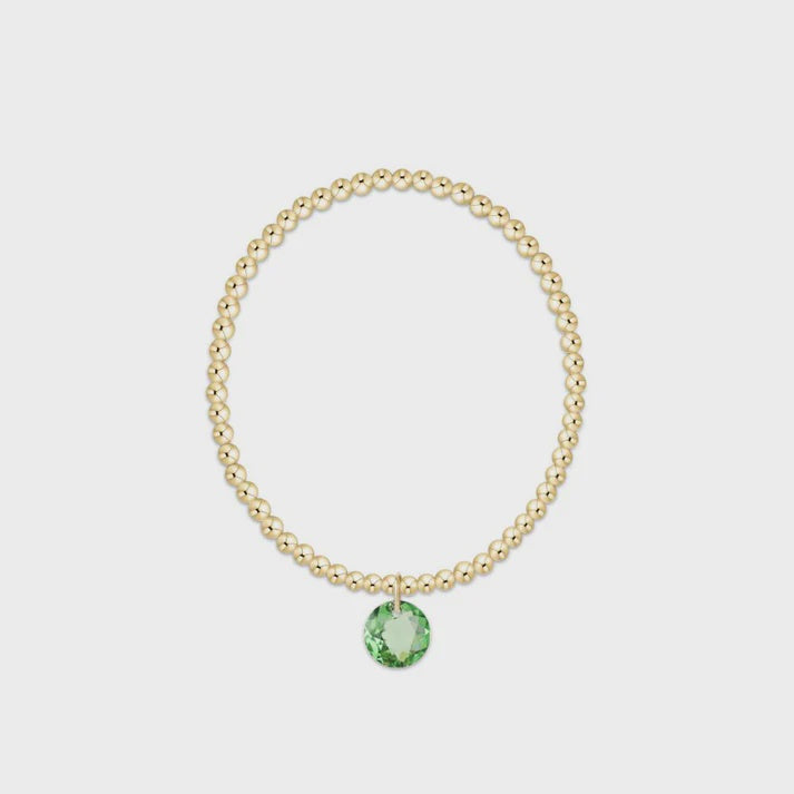 enewton 6.25" Classic Gold 3mm Bracelet - Reflection Charm - 08