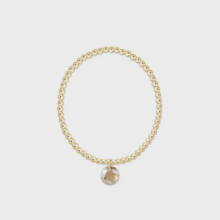 enewton 6.25" Classic Gold 3mm Bracelet - Reflection Charm - 11