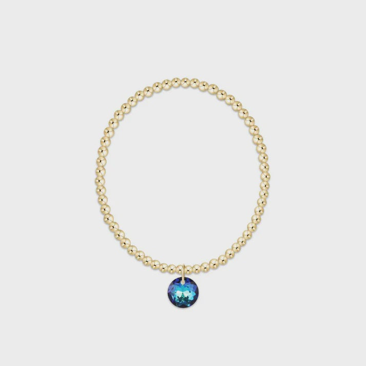 enewton 6.25" Classic Gold 3mm Bracelet - Reflection Charm - 12