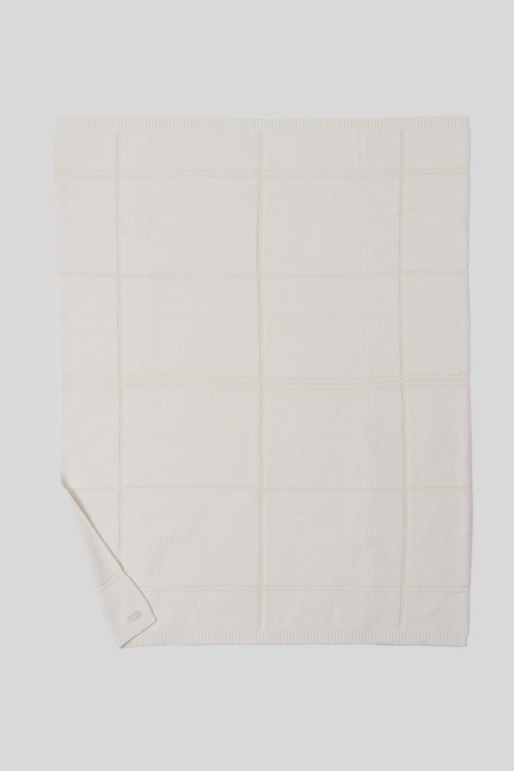 Barefoot Dreams CozyChic® Cotton Tonal Plaid Throw in Cream