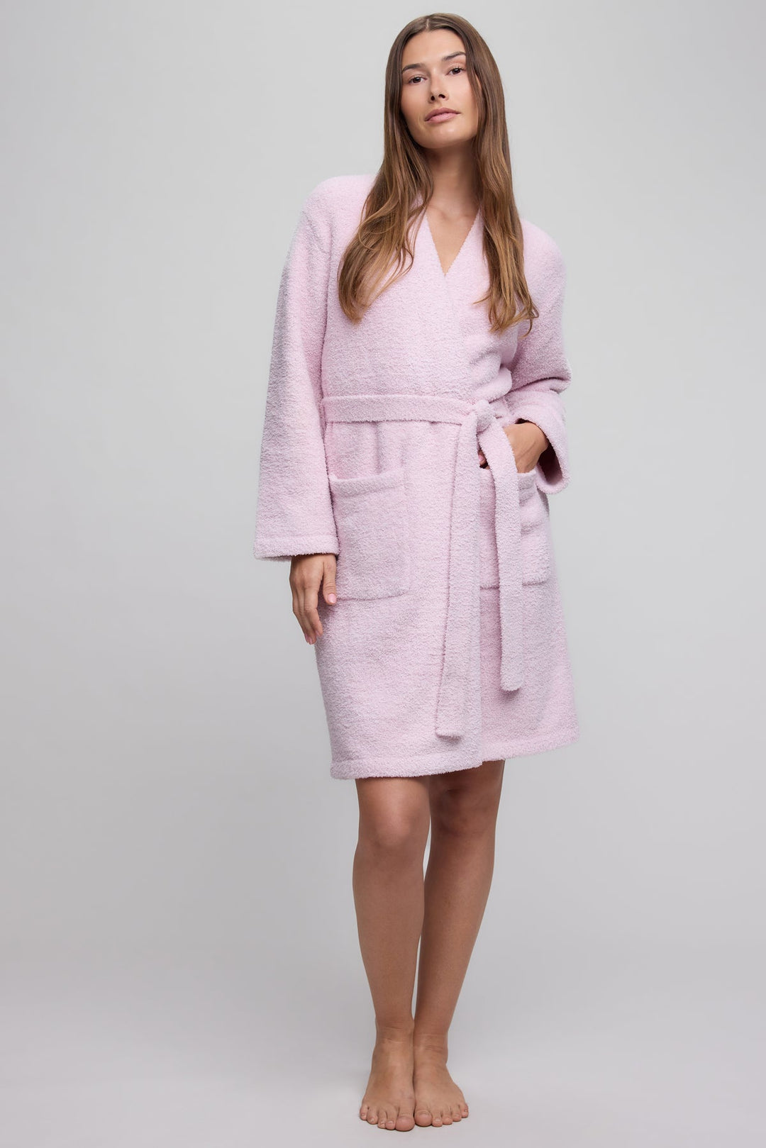 Barefoot Dreams CozyChic® Solid Robe in Petal