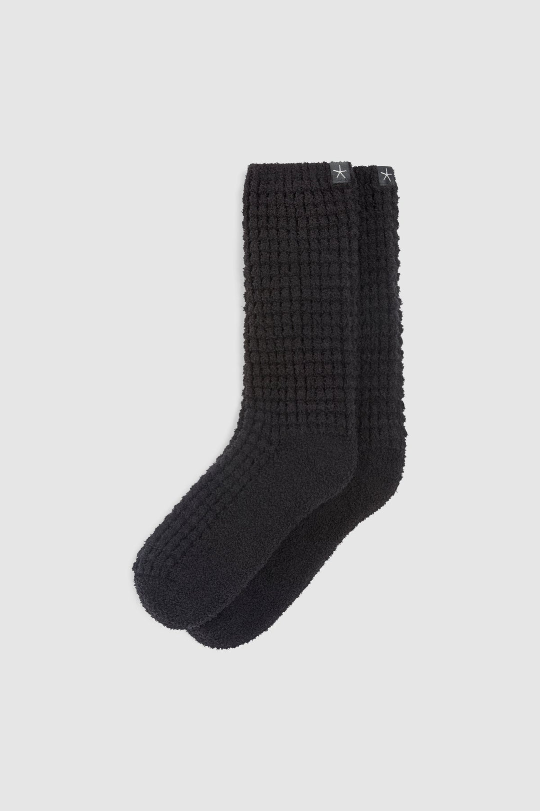 Barefoot Dreams CozyChic® Waffle Socks in Black