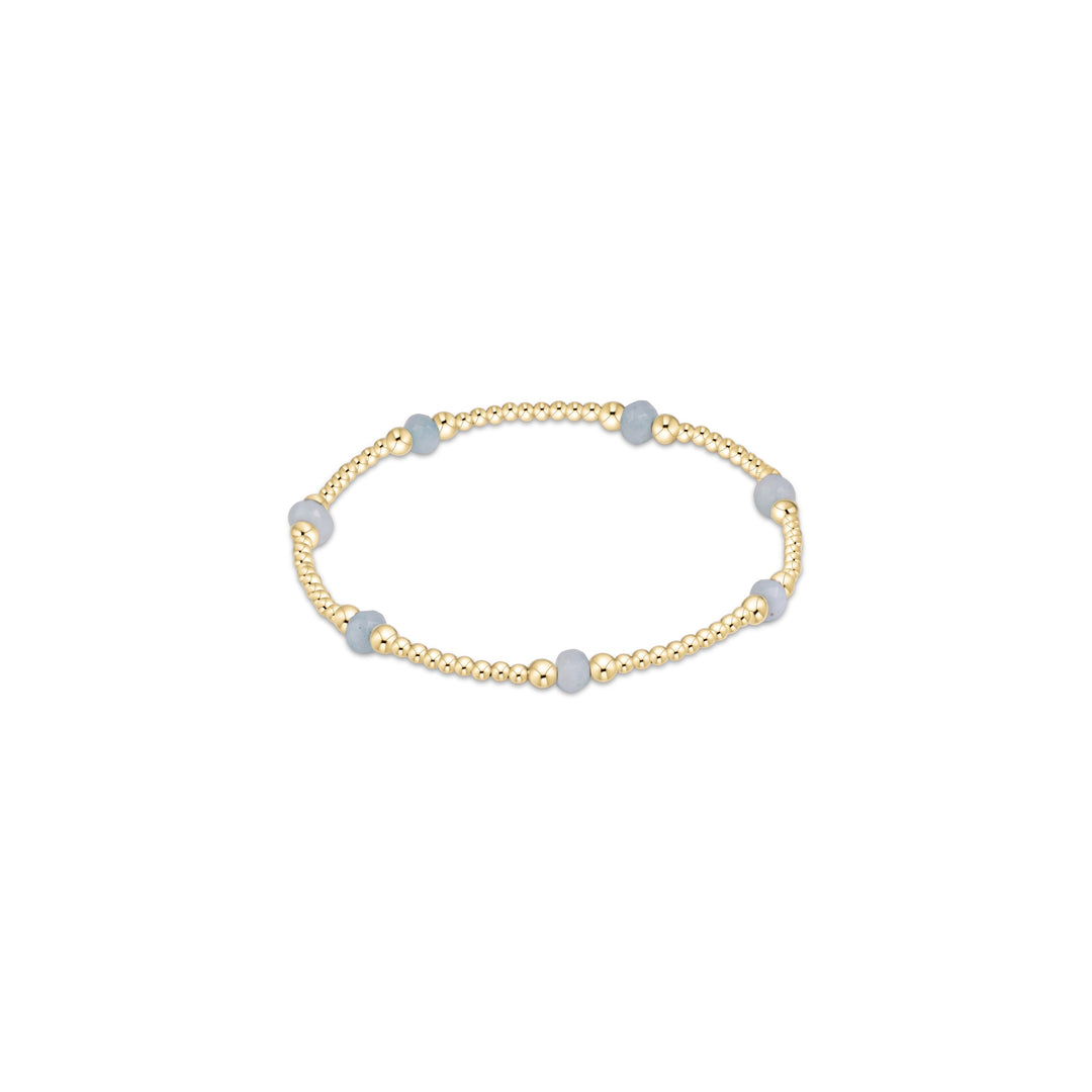 Enewton Purpose Gemstone 4mm Bracelet - Aquamarine