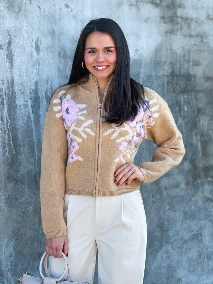 For The Best Taupe Sweater