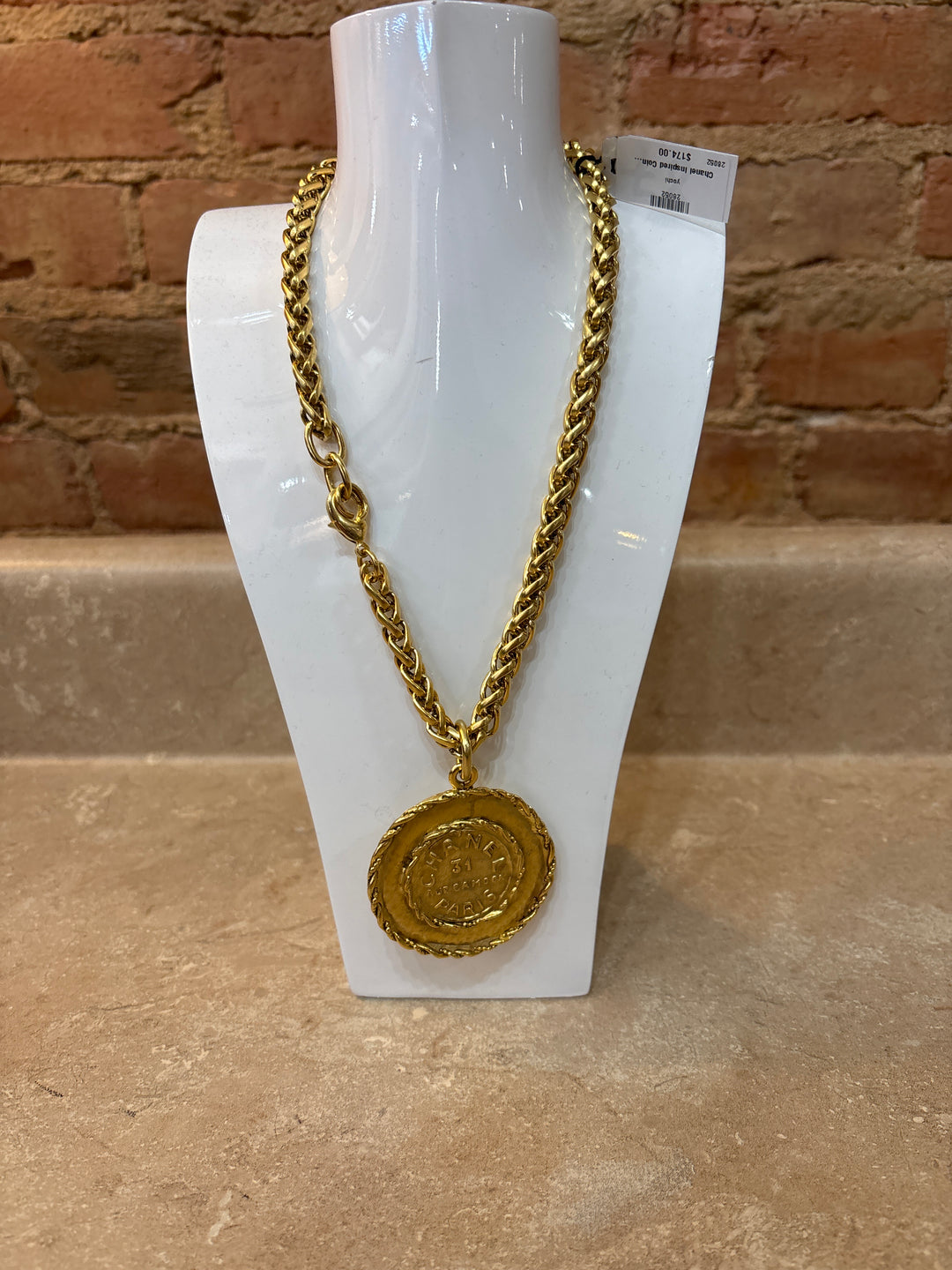Chanel Inspired Coin Necklace