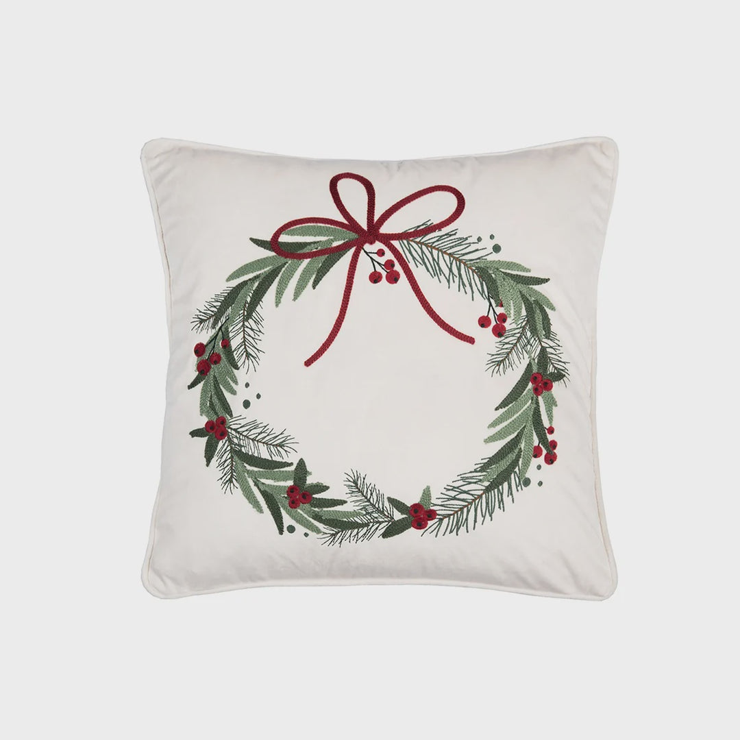 18in. x 18in. Christmas Wreath Pillow