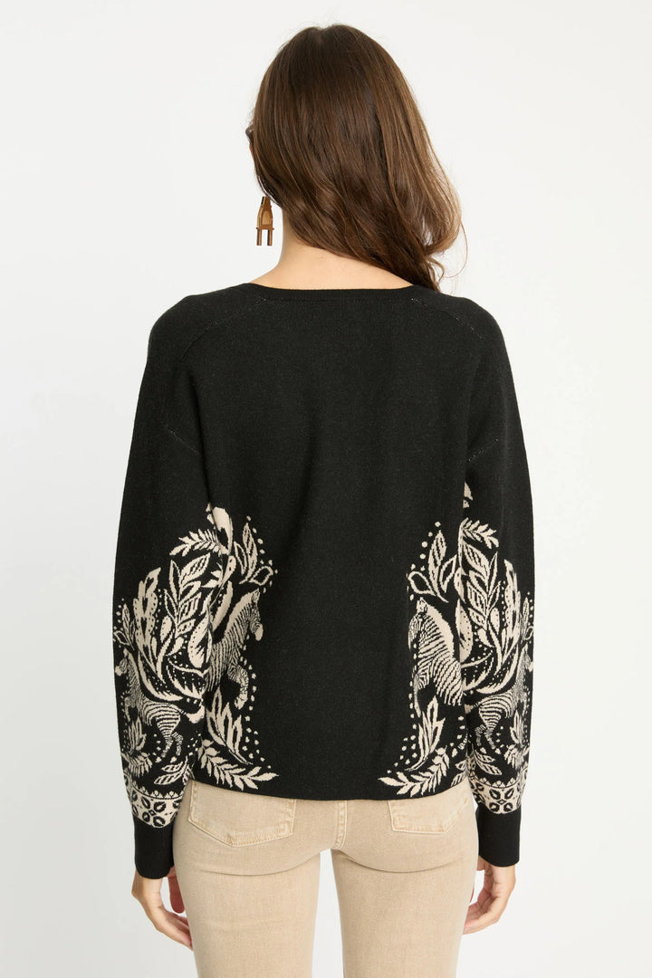 Krista Sweater in Zebra Fern