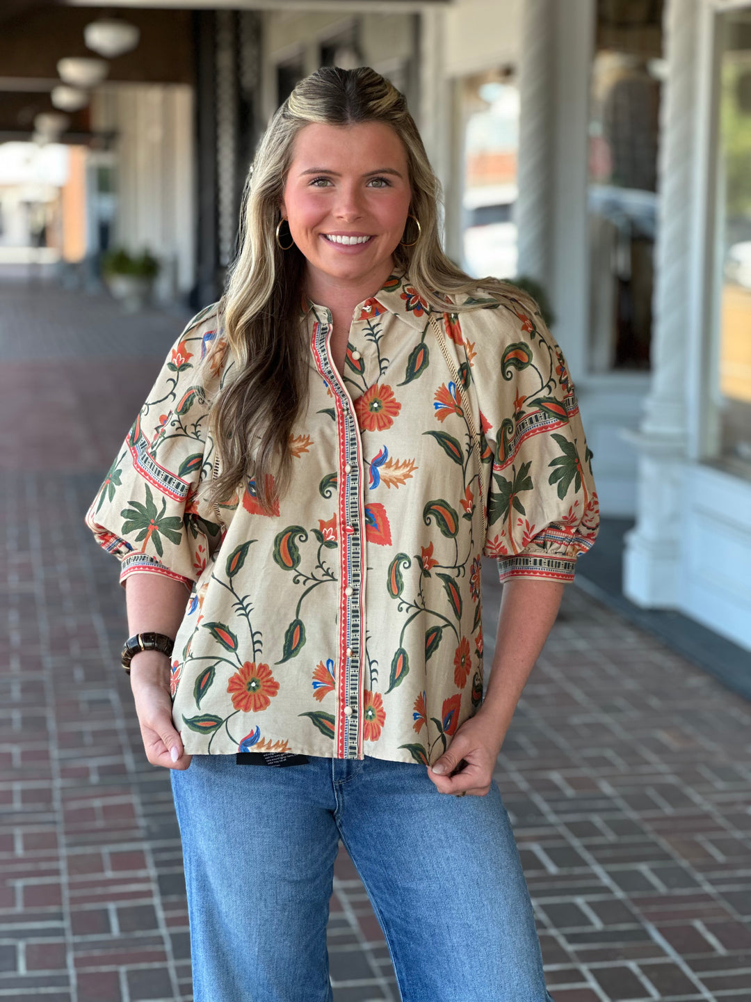 Emily Lovelock Alisha Top in Taupe