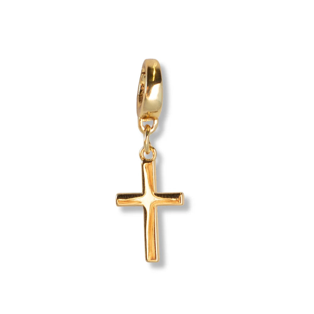 Lenny and Eva Cross Charm, Gold