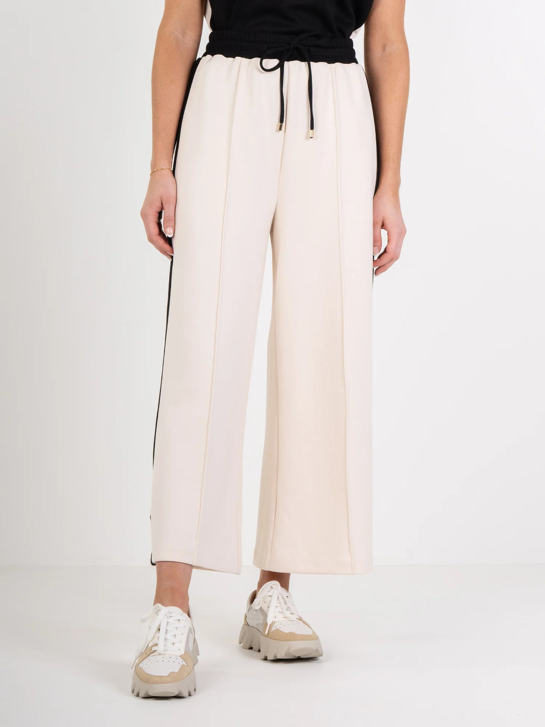 Emily McCarthy Teddy Crop Trouser in Black Sand