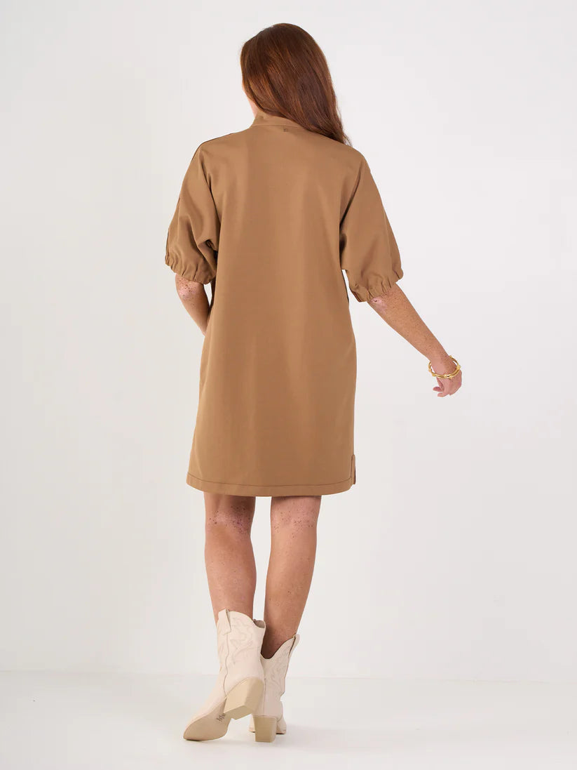 Emily Mccarthy Poppy Dress in Luggage Ponte