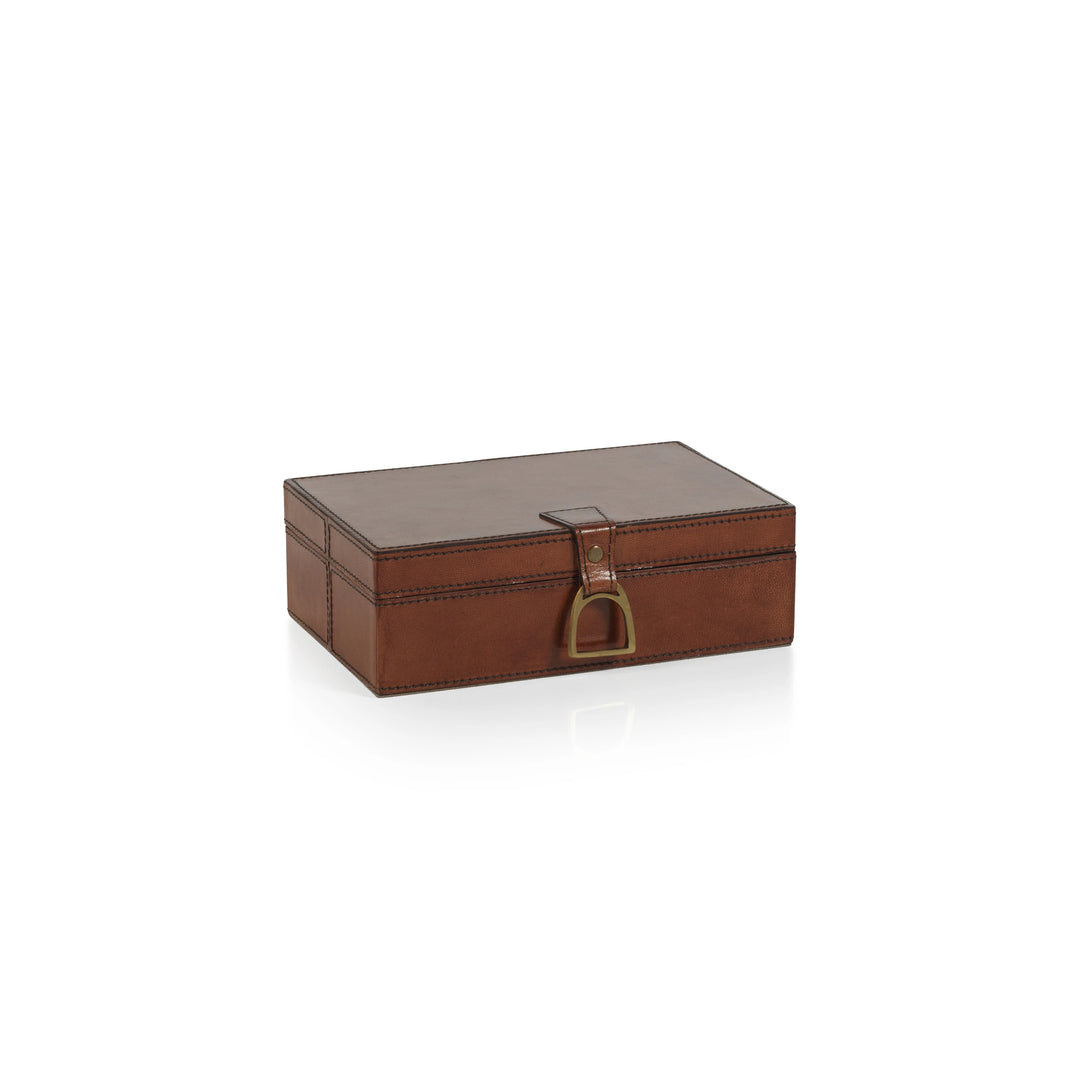 The Connaught Leather Box Rectangular 8"x4.5"