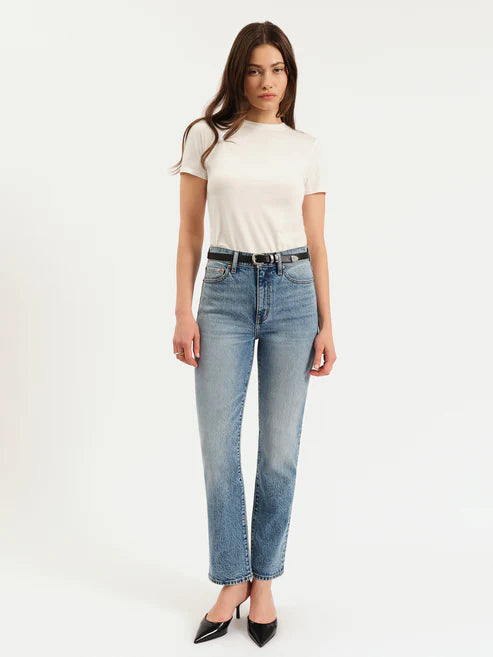 Daze Denim Smarty Pants High Rise Slim Straight in Face to Face