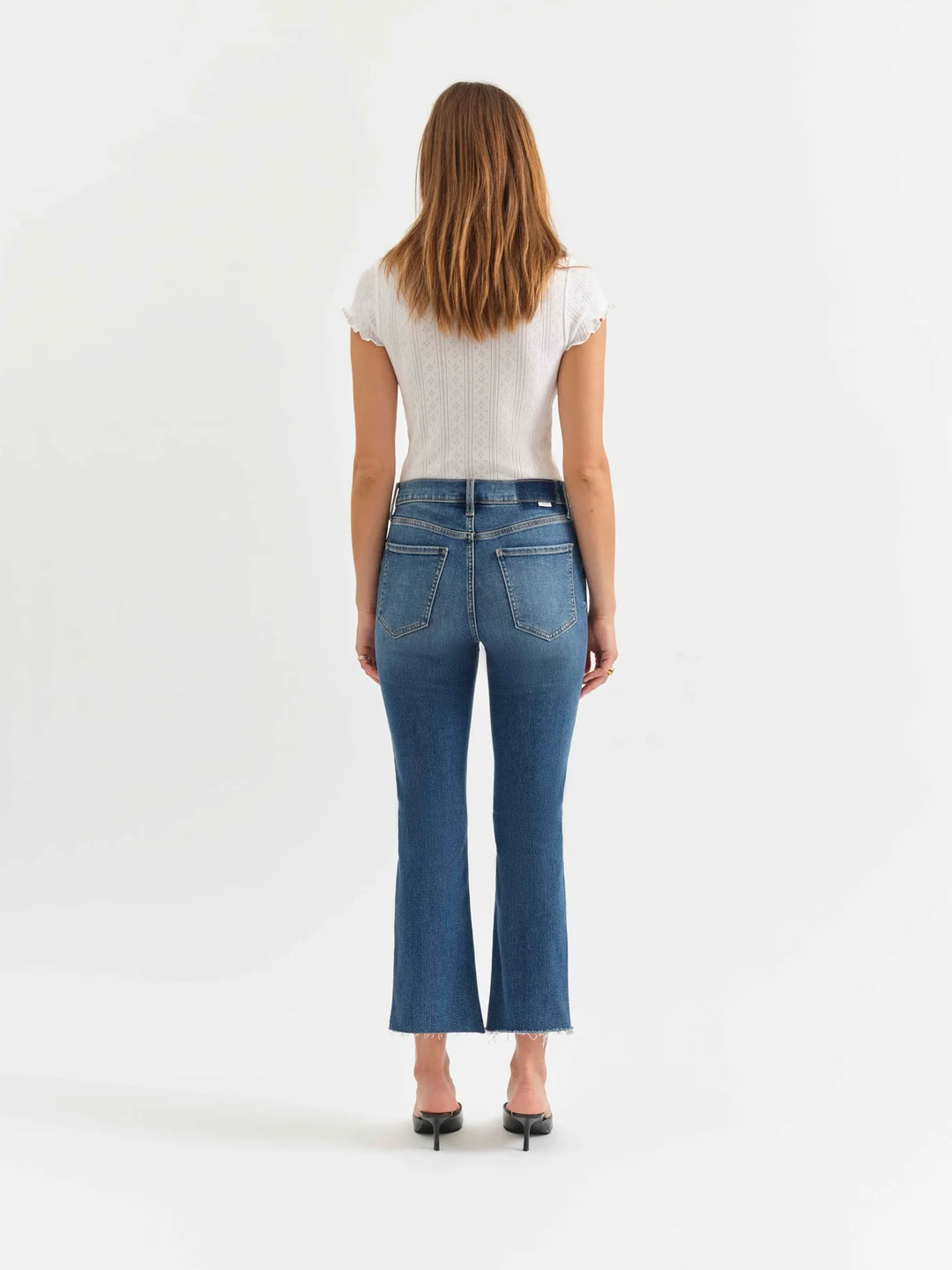 Daze Denim Shy Girl Crop Flare in Influencer