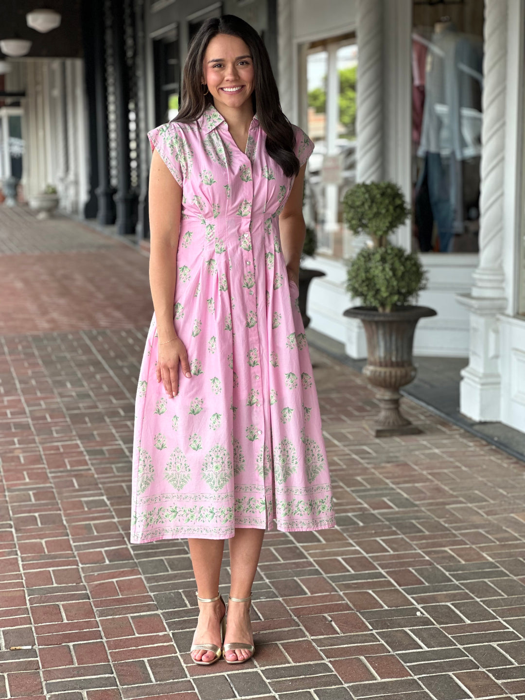 Printed Pink Dress