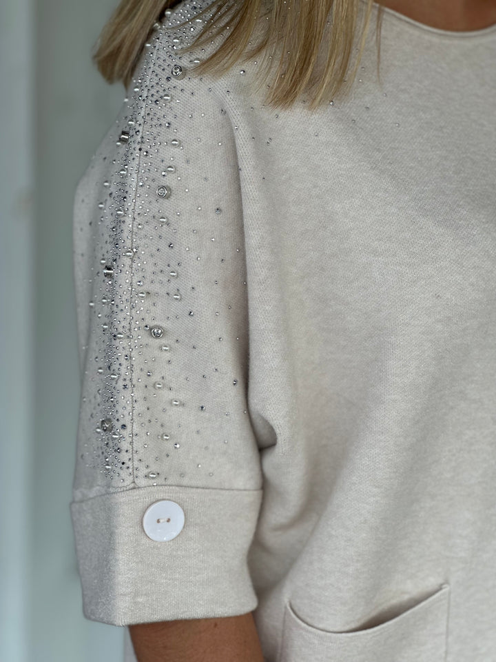 Nikky Apparels Cream Sequin Detail Sweater