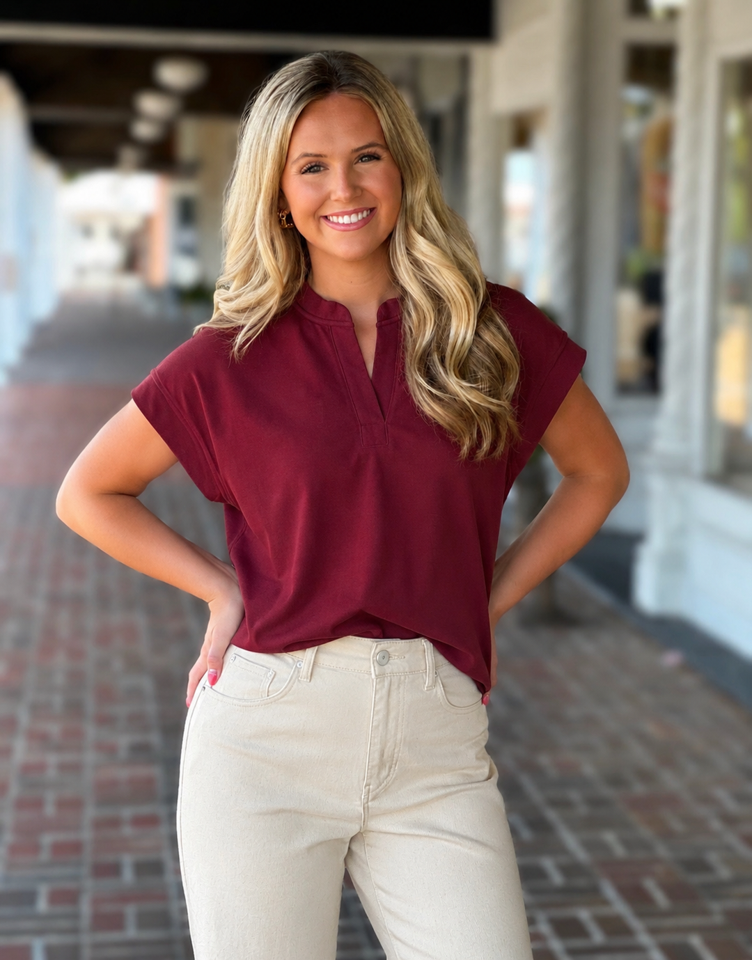 Here's The Plan Ruby Red Top