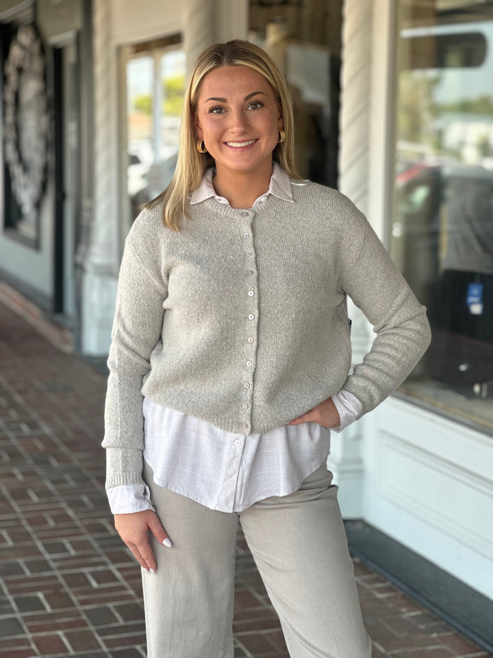 Zhongli Grey Long Sleeve Cardigan