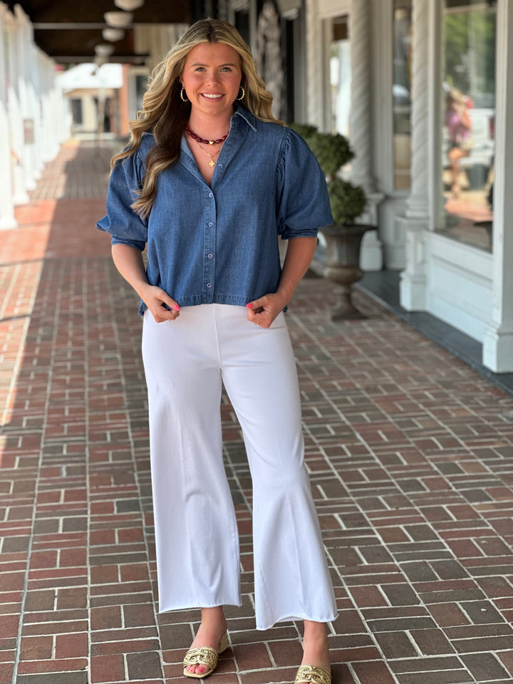 Anywhere You Go Denim Top