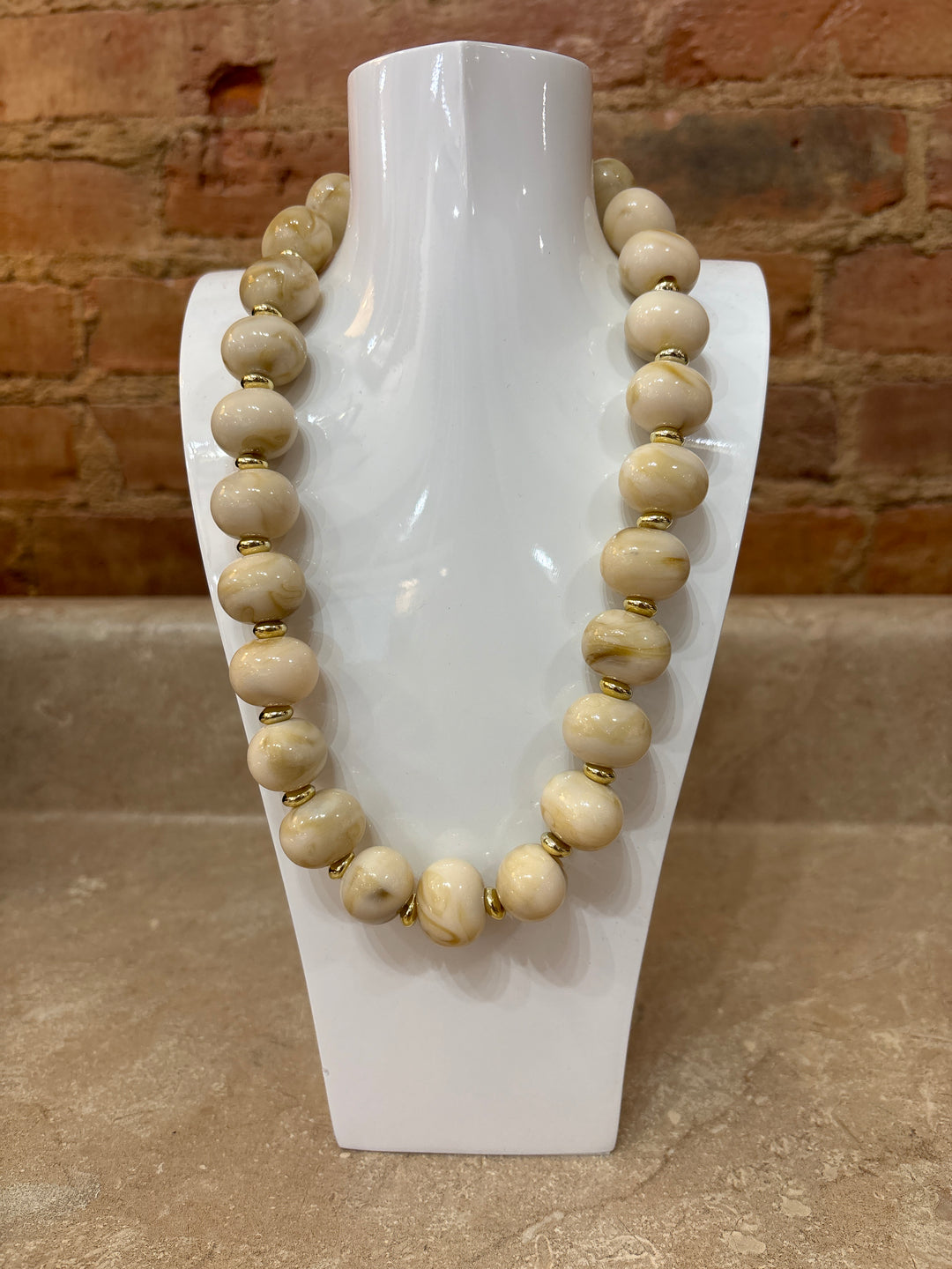 Cream Marble Necklace