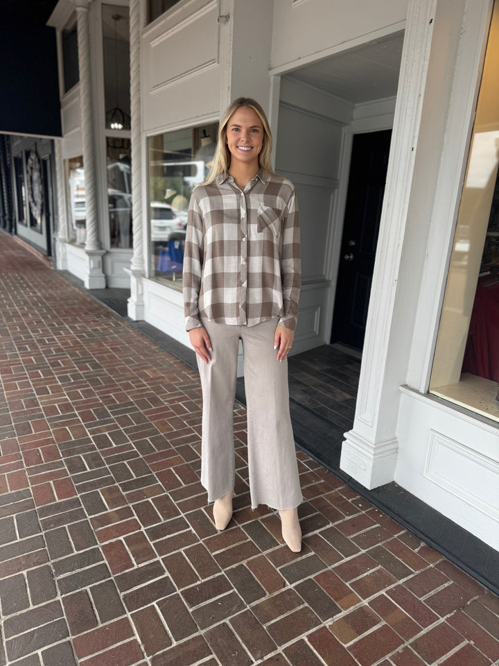 Rails Hunter Shirt in Dove Brown