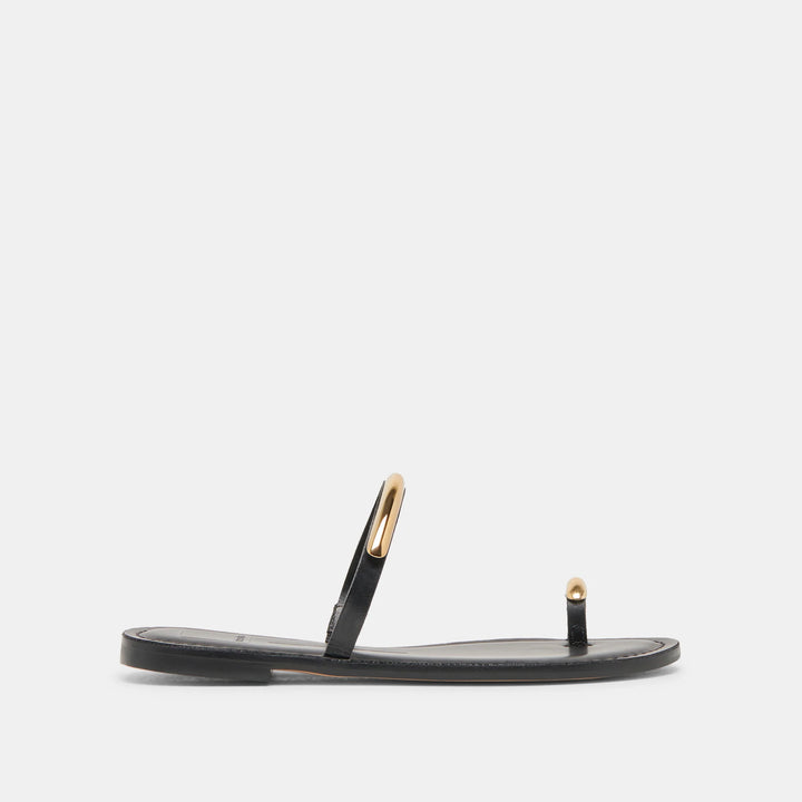 Dolce Vita Wink Sandals in Black Leather