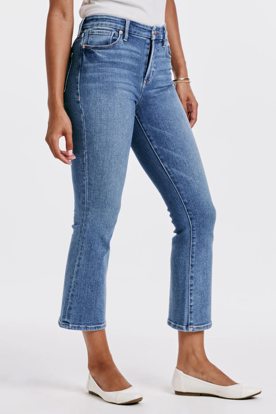 Dear John Jeanne Super High Rise Cropped Flare Jeans in Wexford