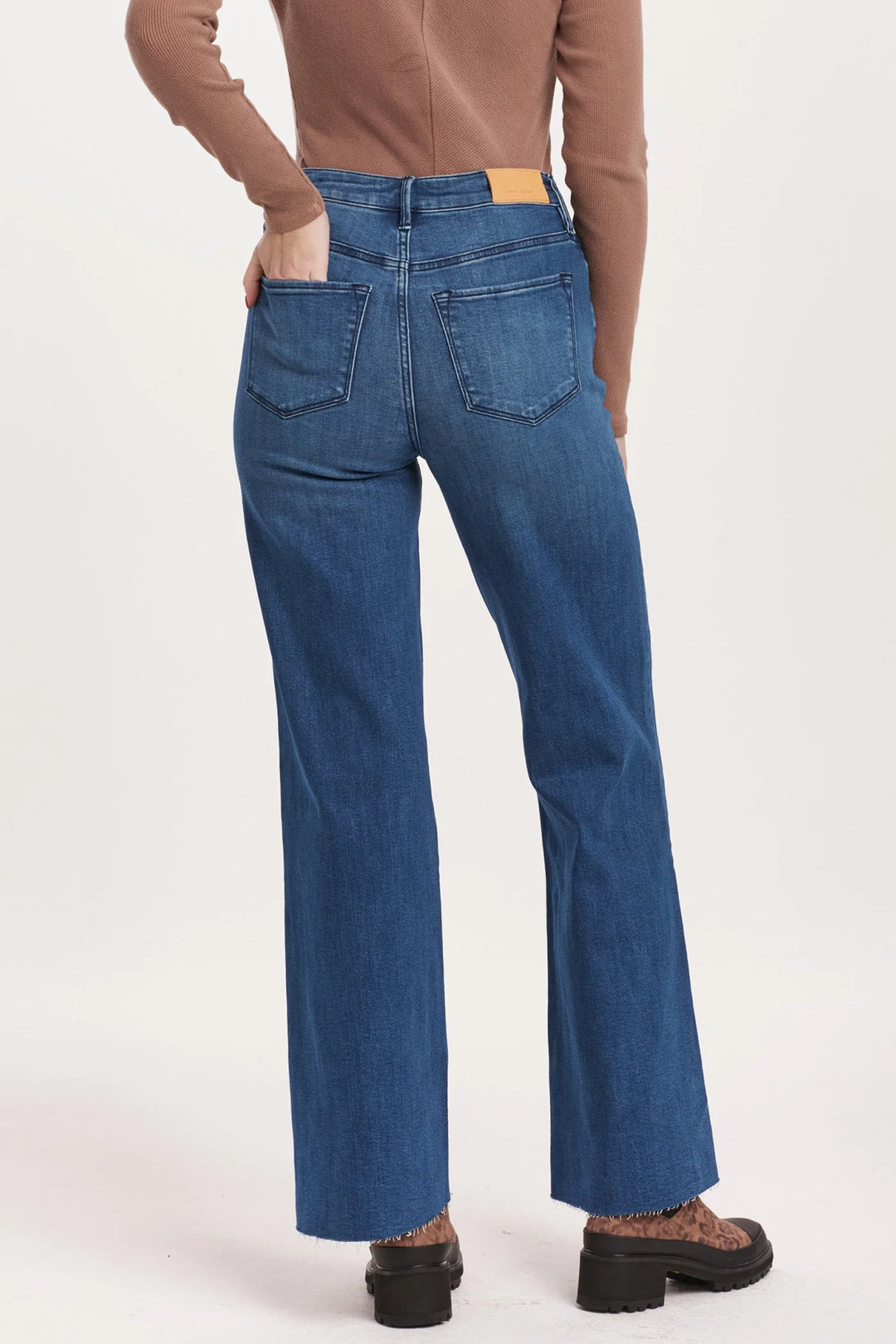 Dear John Fiona High Rise Wide Leg Jean in Violet Blue