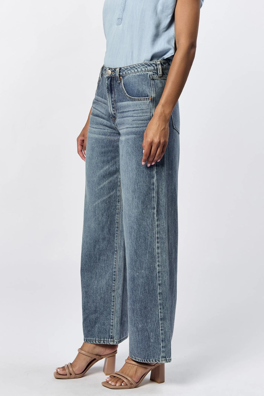 Dear John Elly High Rise Baggy Fit Jeans in Del Mar