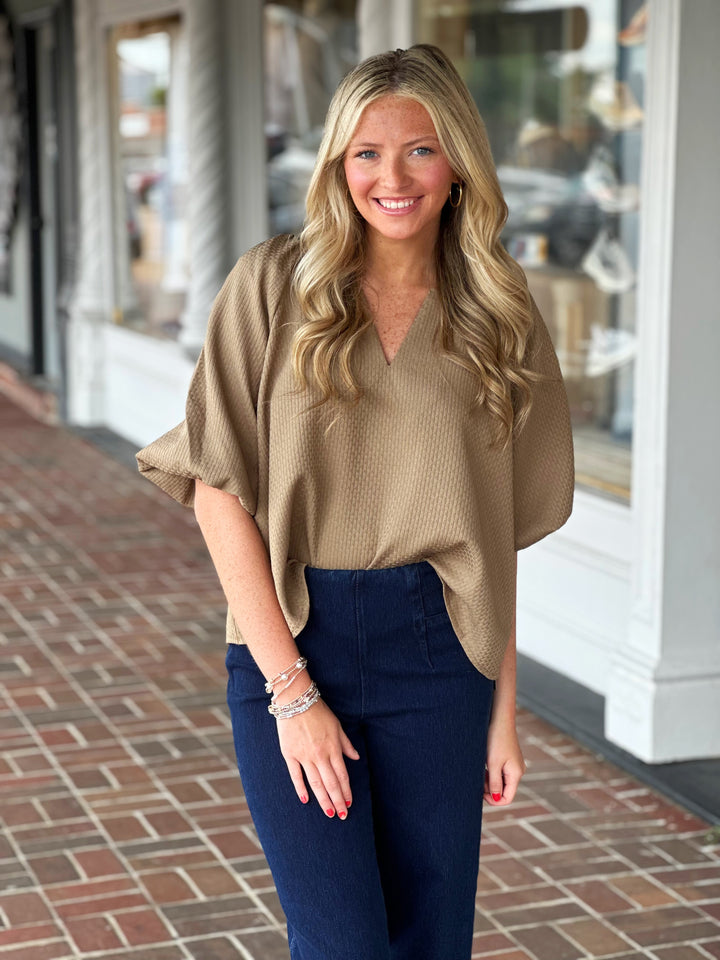 Waiting For You Taupe Top