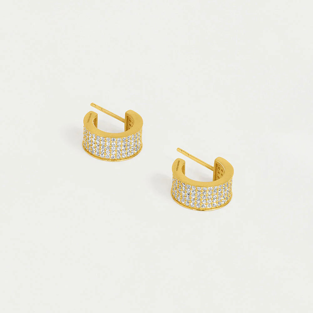 Dean Davidson Petit Pavé Thick Huggie Hoops