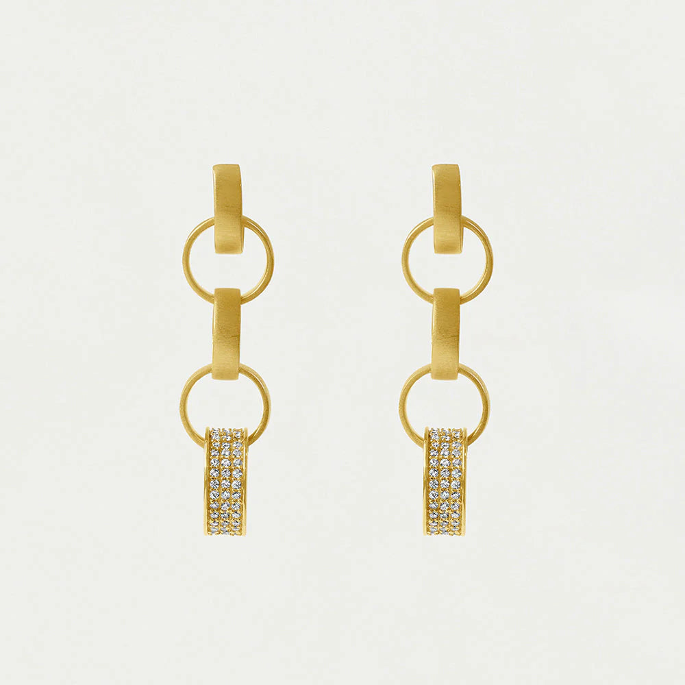 Dean Davidson Petit Pavé Statement Chain Earrings