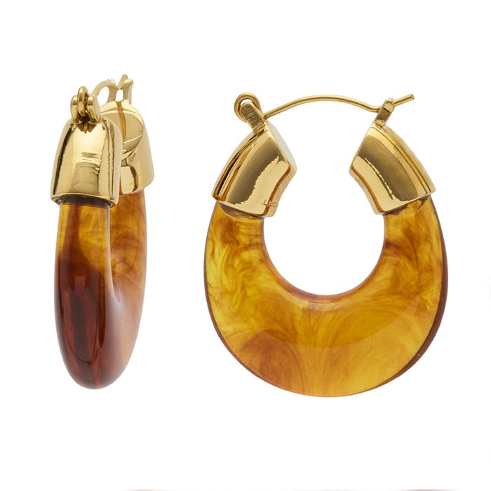 Lucas Jack Tortoise Shell Resin Earrings