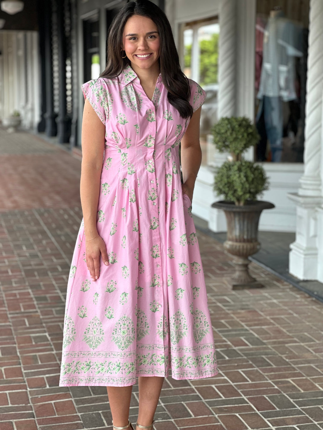 Printed Pink Dress