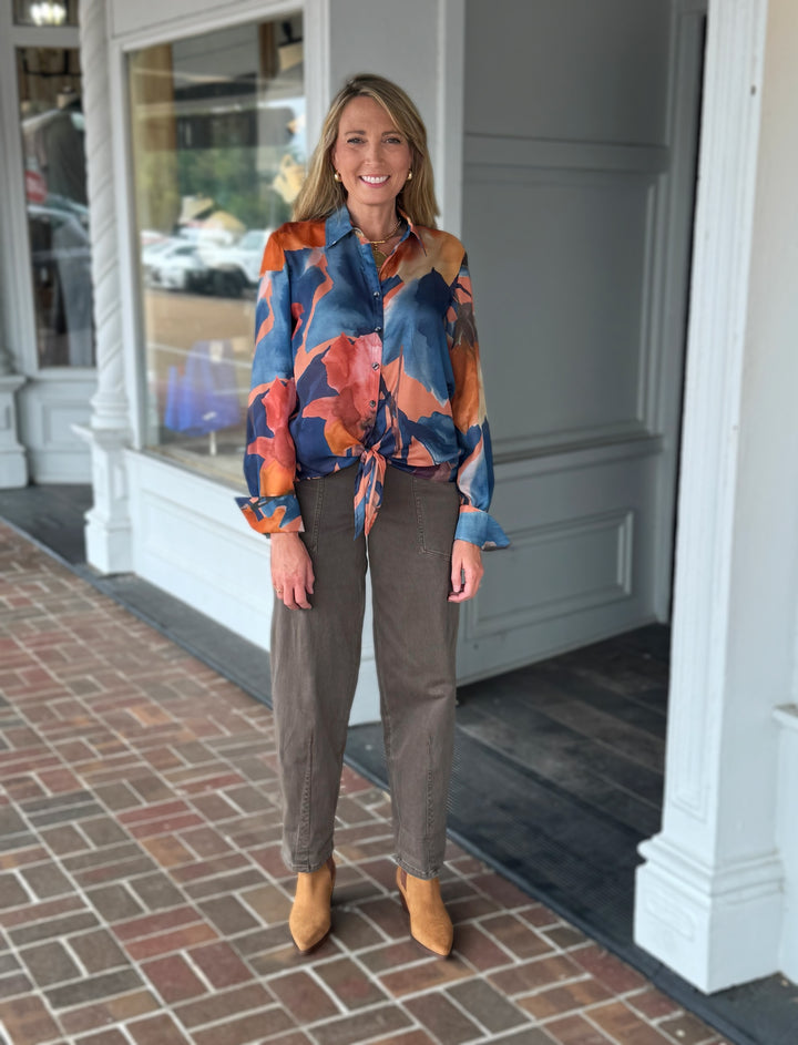 Finley Lindy Top in Sunset Floral