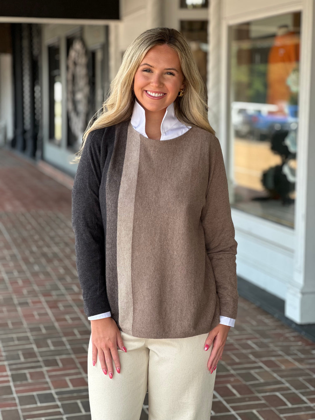 Make It Count Walnut Brown Sweater