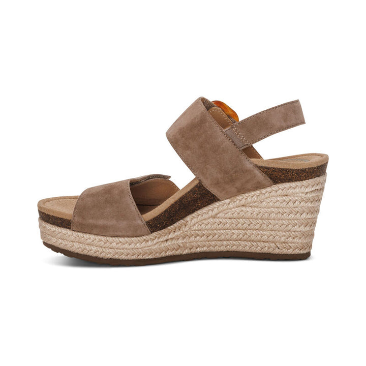 aetrex Ashley Arch Support Wedge in Taupe