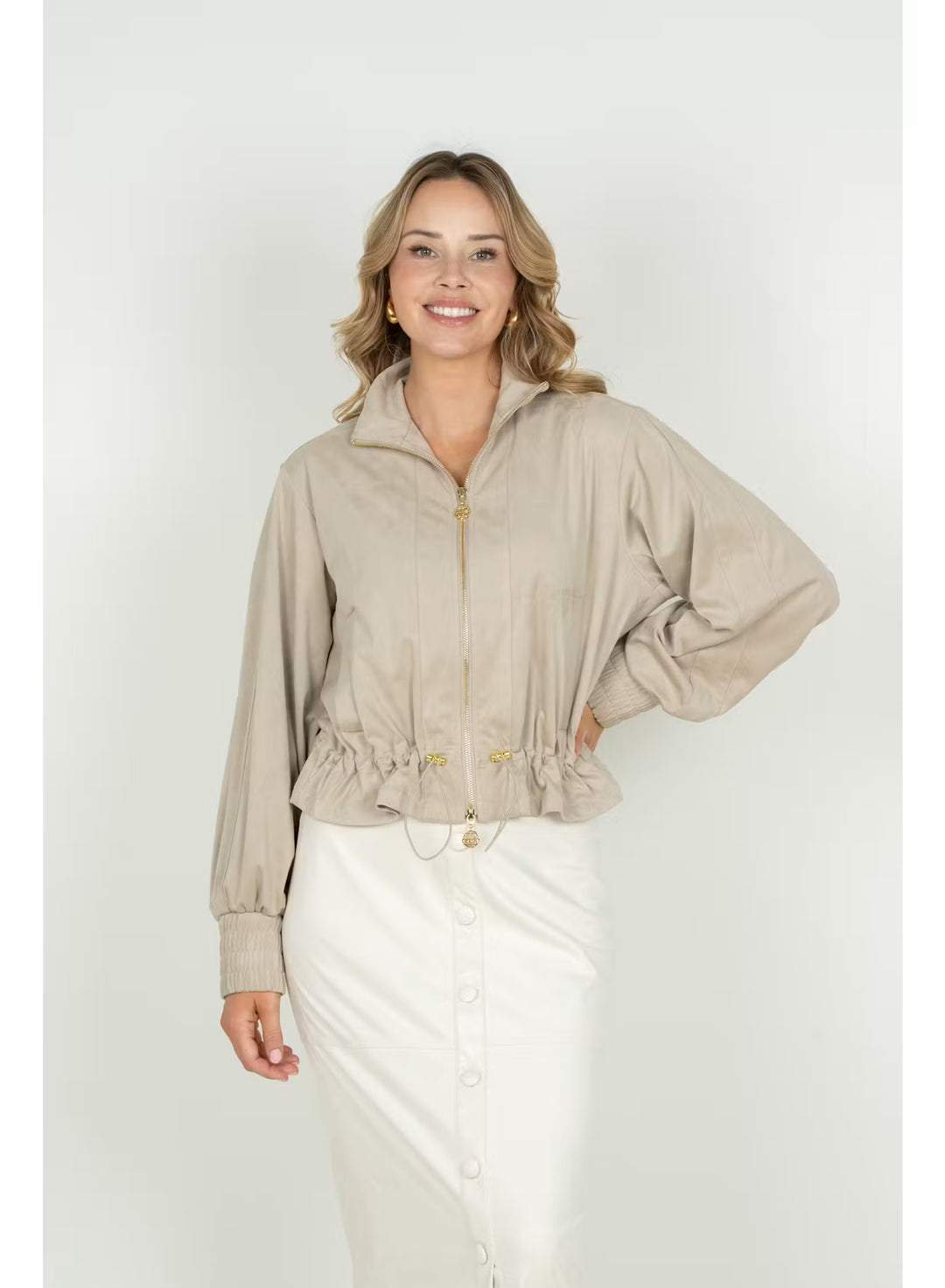 Emily McCarthy Bailey Bomber in Dove