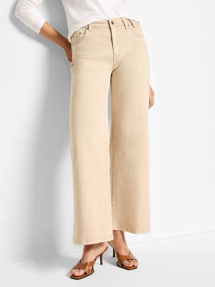Nic + Zoe 28" Joyride Boot Flare Jeans in Latte