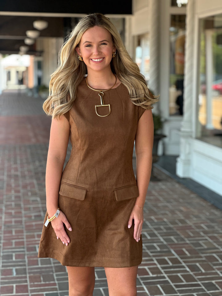 Taking Shape Brown Mini Dress