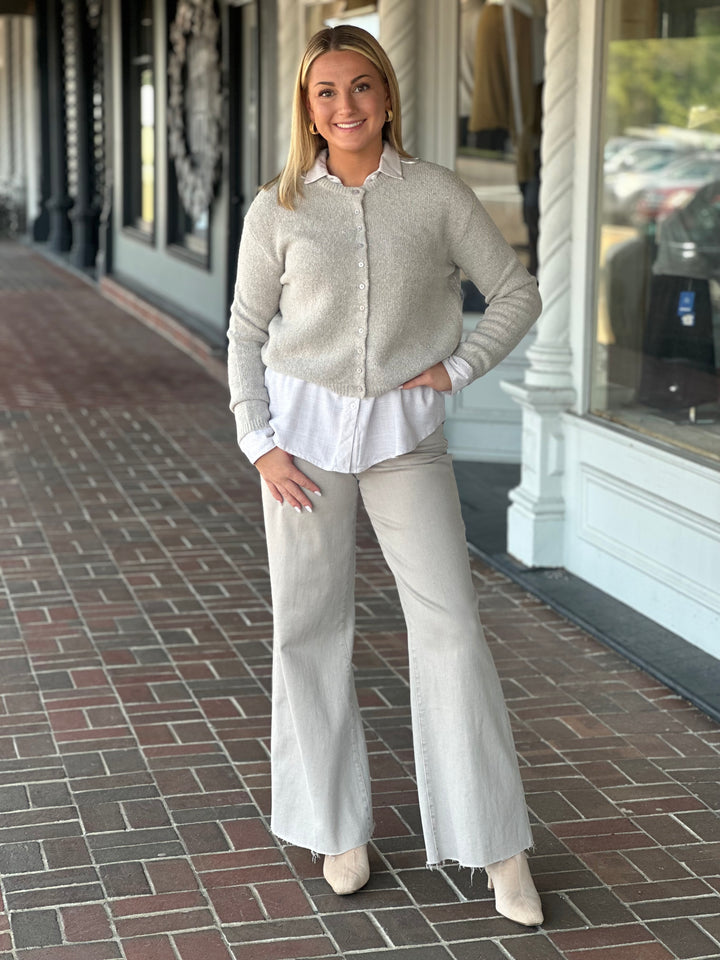 Zhongli Grey Long Sleeve Cardigan