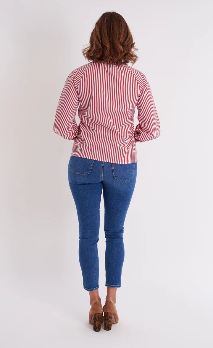 CK Bradley Frau Blouse in Mulberry Stripe