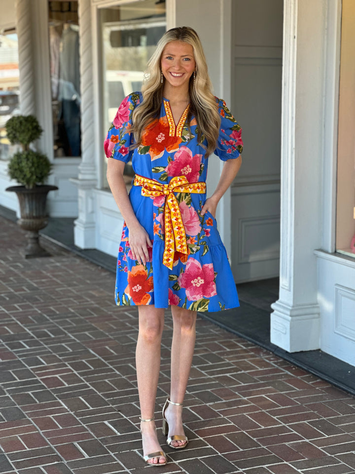 Gwen Dress in Capri Blossoms