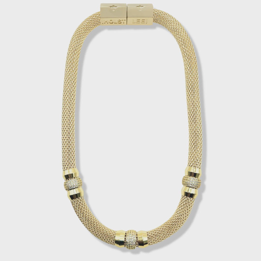 Holst Lee Fancy Mesh Necklace in Gold